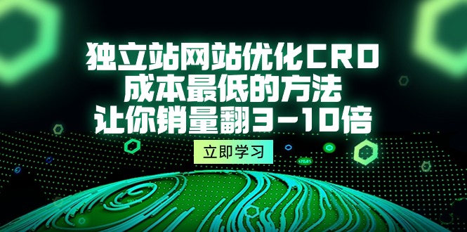 自建站seo优化CRO，成本最低的方式，使你销售量翻3-10倍-课程网