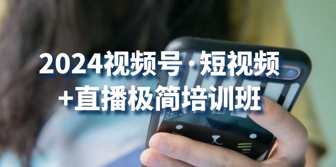 2024视频号·短视频+直播极简培训班：抓住视频号风口，流量红利-课程网