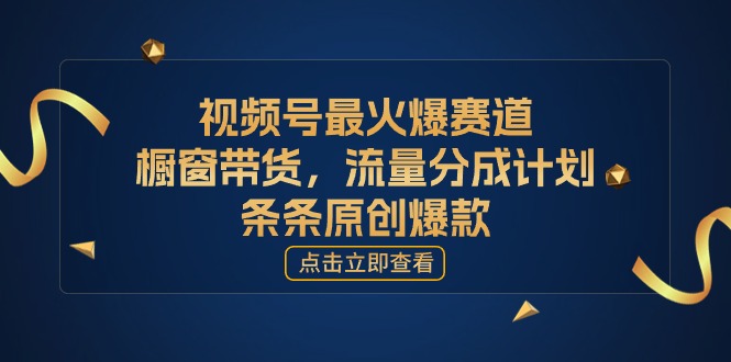 [您的孩子取得成功获得上位]微信视频号最火跑道，橱窗展示卖货，流量分成方案，条…-课程网