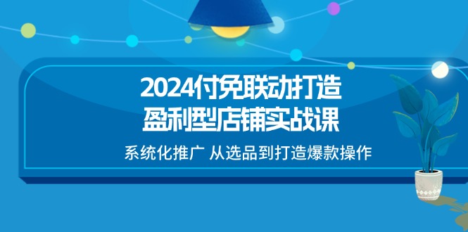 2024付免联动-打造盈利型店铺实战课，系统化推广 从选品到打造爆款操作-课程网