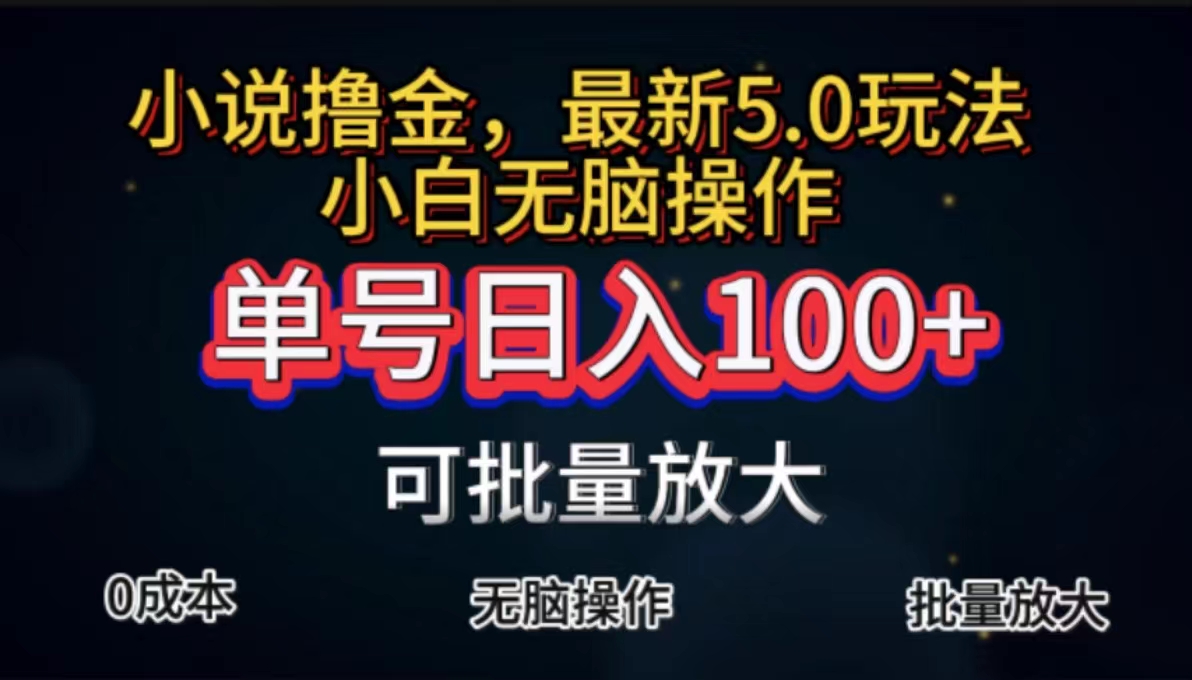 自动式小说集撸金，运单号日入100 新手快速上手，没脑子实际操作-课程网