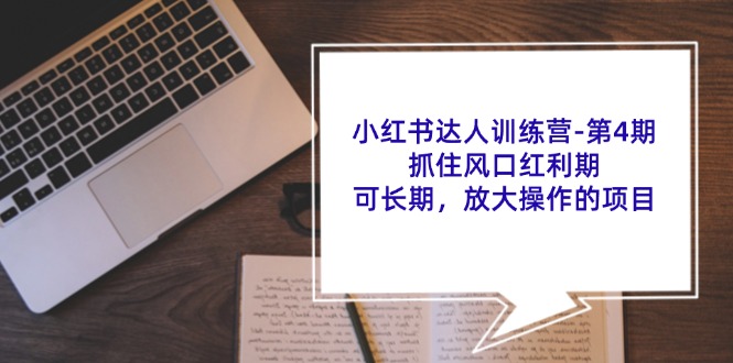 小红书达人夏令营-第4期：把握住出风口风口期，可长期，变大实际操作项目-课程网