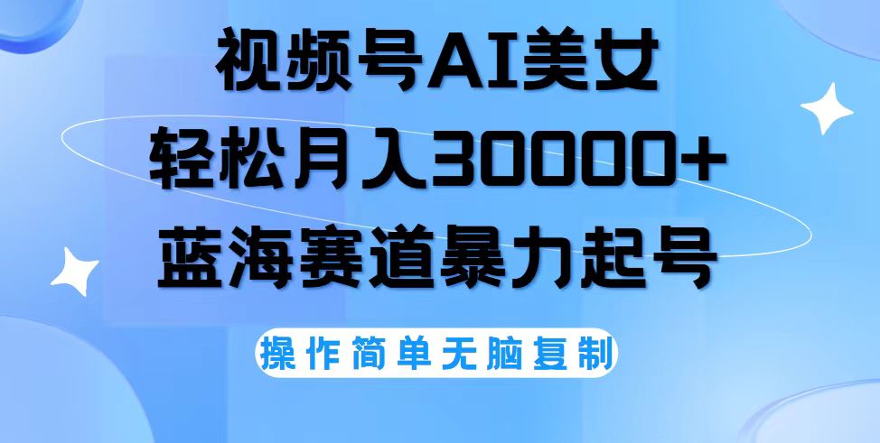 视频号AI美女跳舞，轻松月入30000+，蓝海赛道，流量池巨大，起号猛，无…-课程网