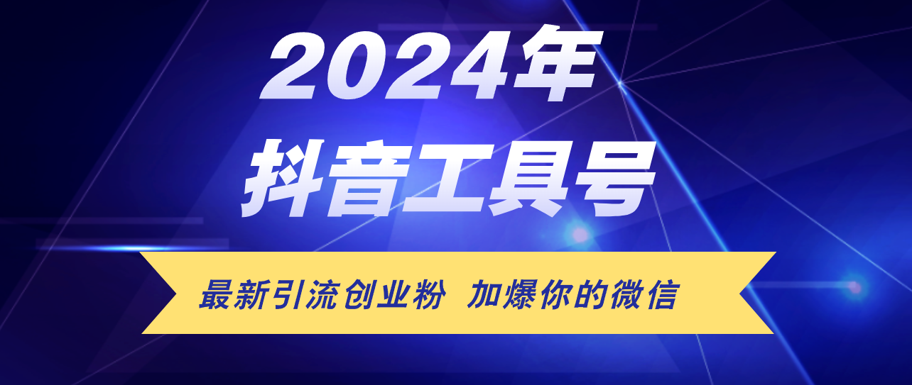 24年抖音最新工具号日引流300+创业粉，日入5000+-课程网