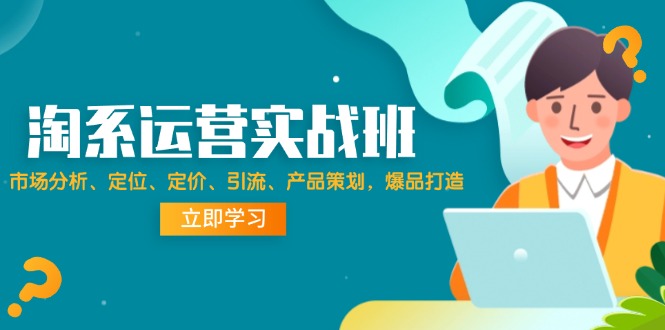 淘系运营实战班：市场分析、定位、定价、引流、产品策划，爆品打造-课程网