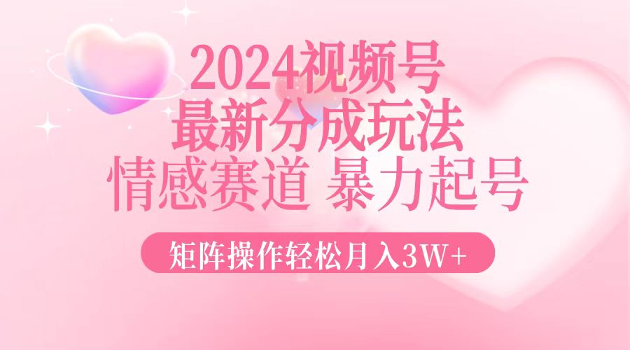 2024新视频号分为游戏玩法，情绪跑道，暴力行为养号，引流矩阵实际操作轻轻松松月入3W-课程网