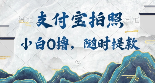 新手0撸新项目，支付宝钱包照相接任务，随时可提现-课程网