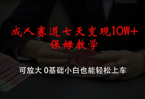 成年人跑道七天转现10W 家庭保姆课堂教学，可变大，0基本新手都可以轻松进入车内【揭密】-课程网