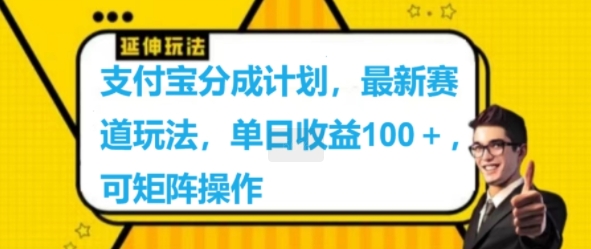 支付宝钱包分为方案，最新生态游戏玩法，单日盈利100 ，可引流矩阵实际操作-课程网