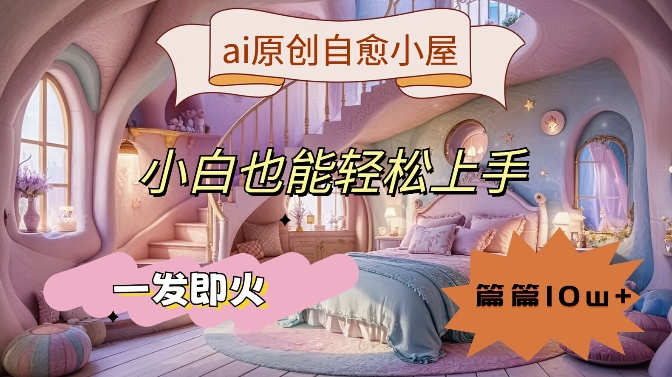 ai原创设计痊愈小房子，新手也可以快速上手，一发即火，每篇10w 【揭密】-课程网