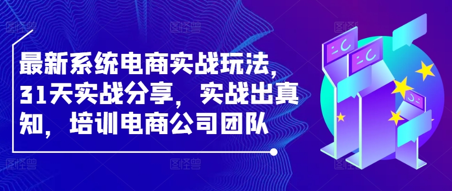 最新系统电商实战玩法，31天实战分享，实战出真知，培训电商公司团队-课程网