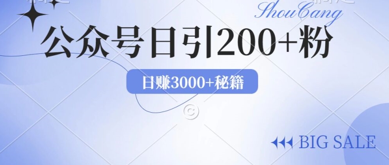 2024年用AI洗稿公众号日引流200+创业粉-课程网