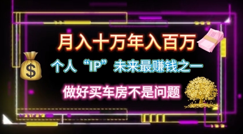 本人“ip”月入10w，年收入100w-课程网