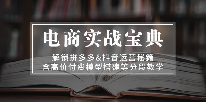 电商实战宝典 解锁拼多多&抖音运营秘籍 含高价付费模型搭建等分段教学-课程网