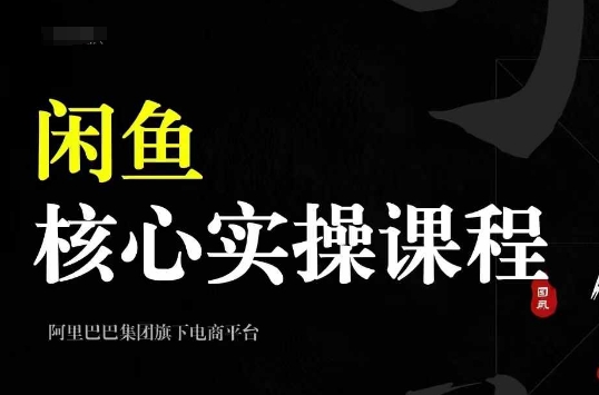 2024闲鱼平台关键实操课程，从起号、选款、公布、市场销售，手把手带你一个出单闲鱼号-课程网