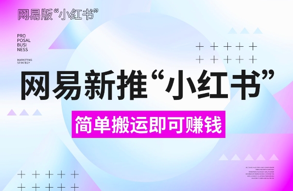 网易官方新推“小红书”，搬运即有收益，新手小白千万别错过(附详细教程)【揭秘】-课程网