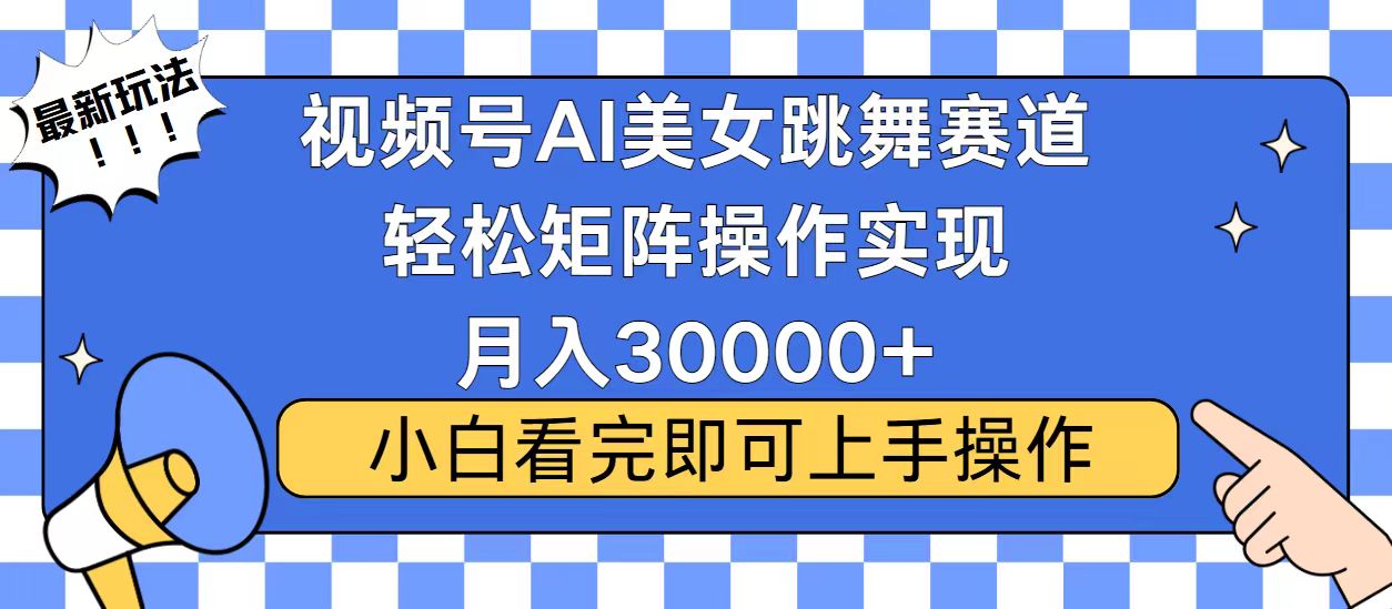 视频号蓝海赛道玩法，当天起号，拉爆流量收益，小白也能轻松月入30000+-课程网